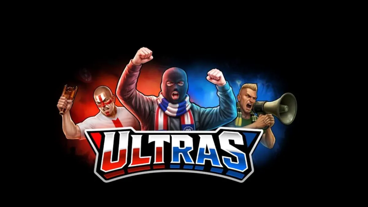 Tampilan visual slot Ultras dengan tema hooligan sepak bola