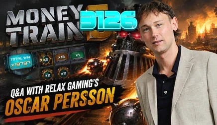 Tampilan visual kereta Money Train 5 yang penuh dengan elemen mekanik baru