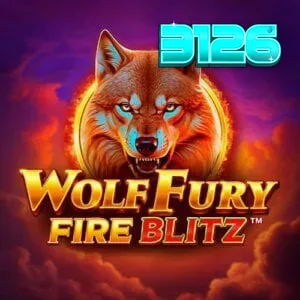 Tampilan visual slot Wolf Fury Fire Blitz dengan tema serigala dan elemen api.