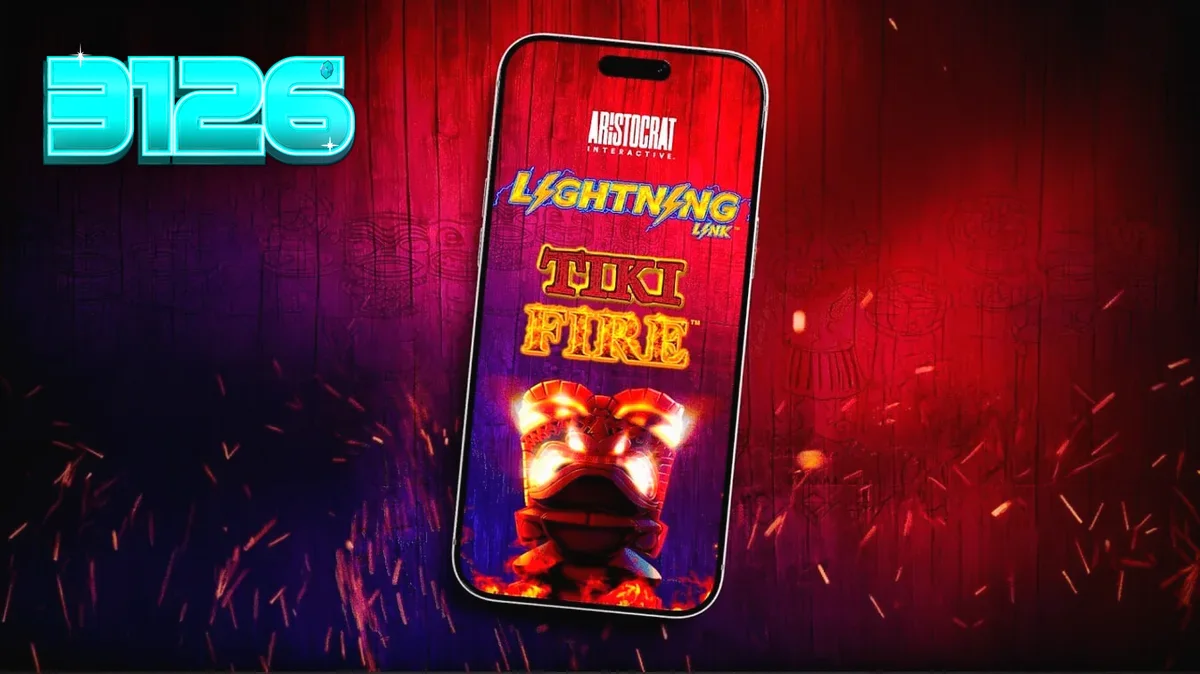 Tampilan visual bertema Polinesia dari permainan slot Tiki Fire